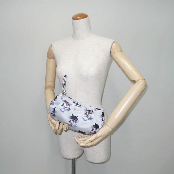 Miu Miu Pouch Cat Pattern Light Blue Multi - Picture 3 of 7